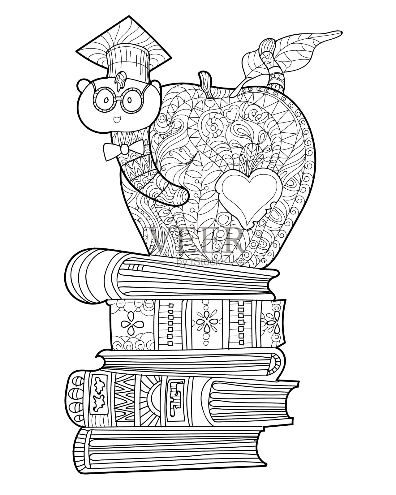 书呆子涂鸦设计元素图片