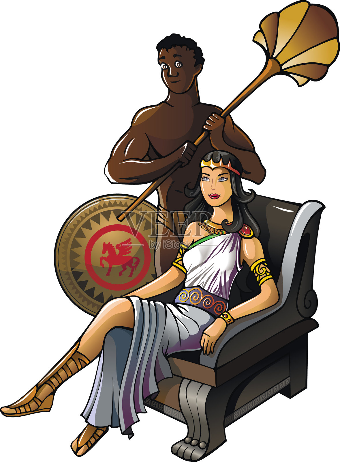 古希腊的女王设计元素图片