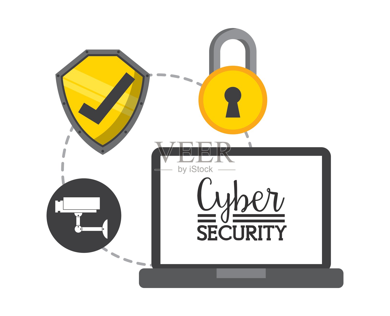 网络安全设计元素图片