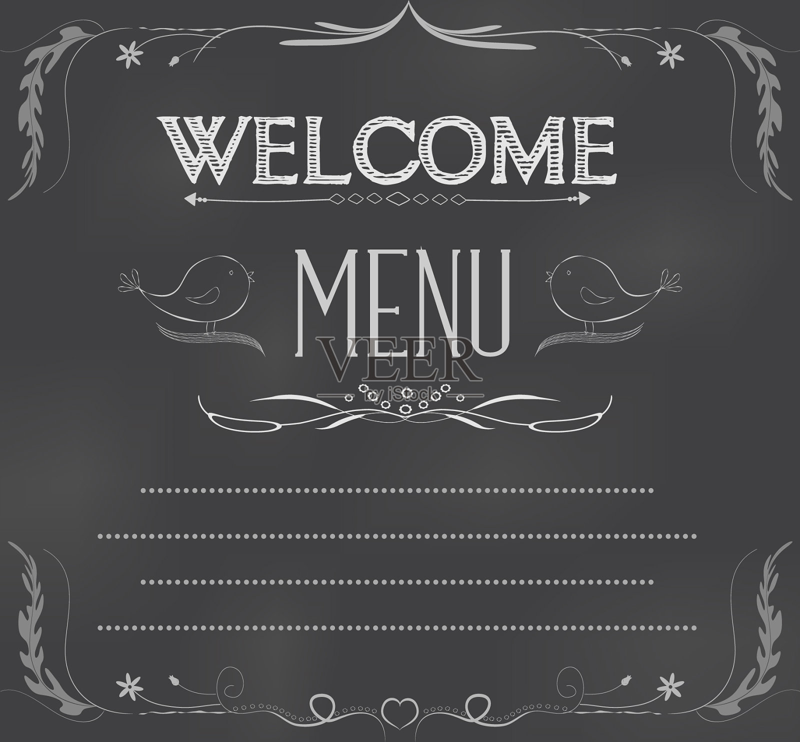 欢迎写在黑板上设计模板素材