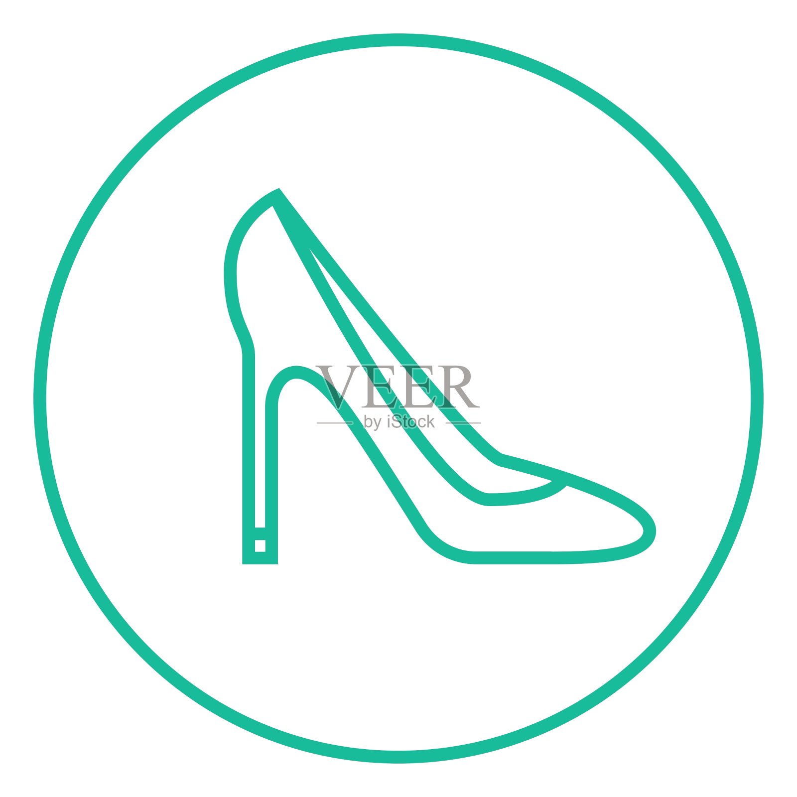 鞋跟线图标设计元素图片