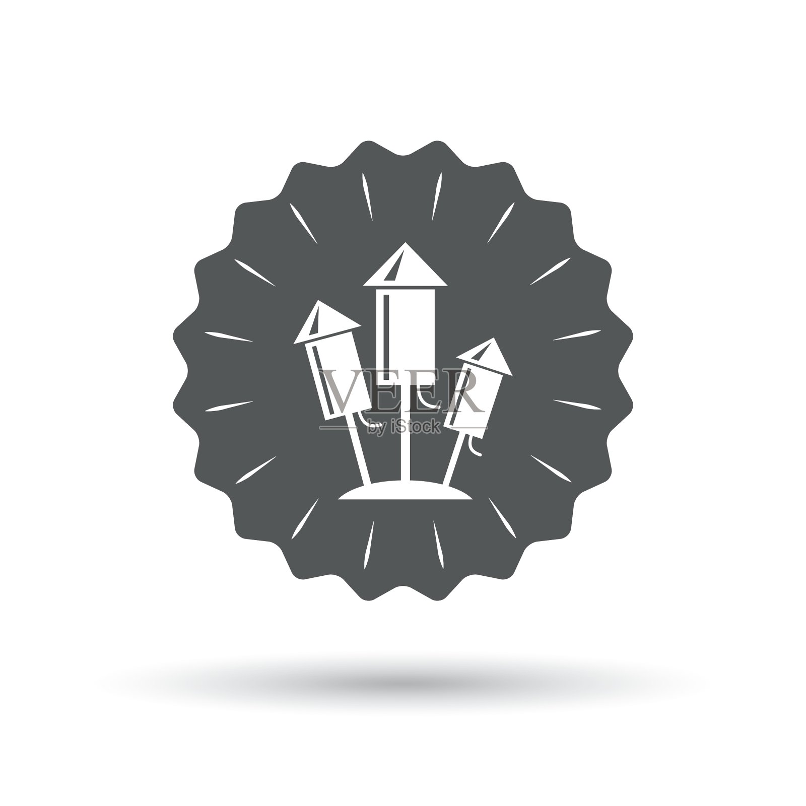 烟火火箭图标爆炸烟火图标素材