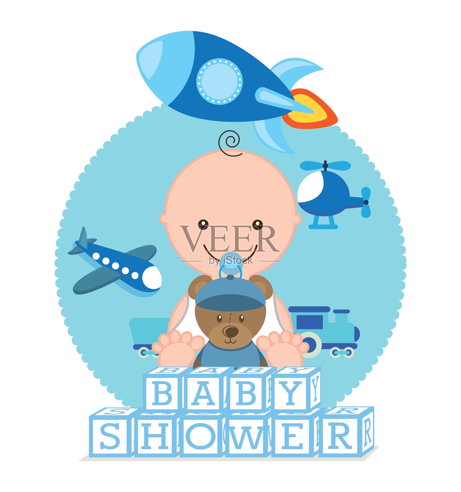 婴儿洗澡设计元素图片