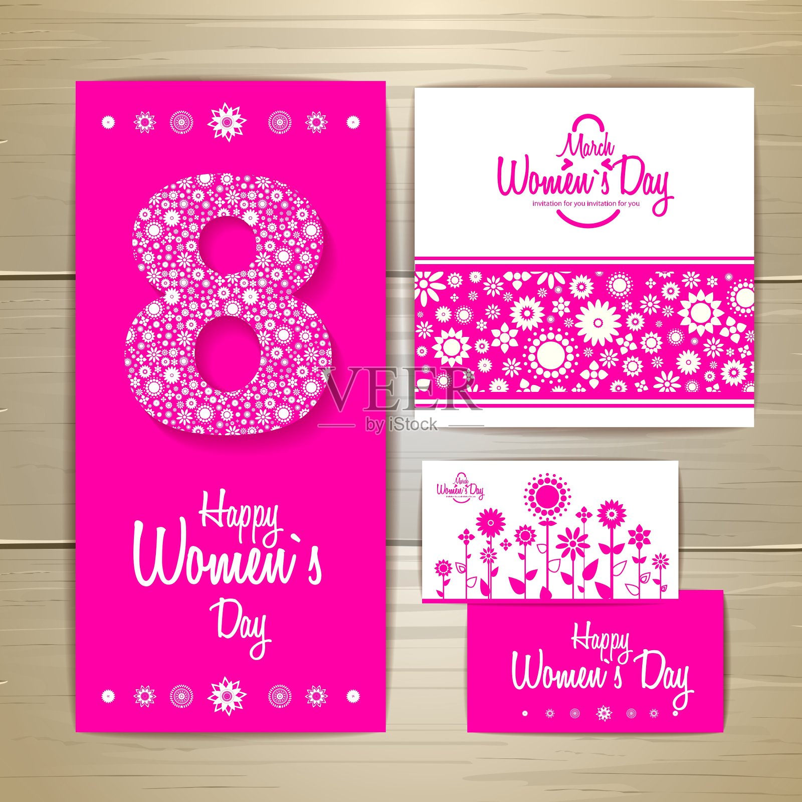 3月8日妇女节贺卡背景设计模板素材