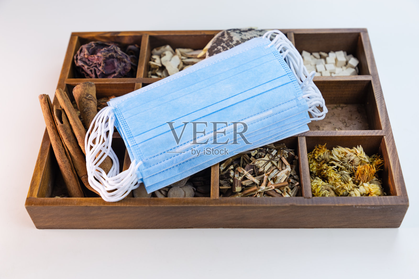 一次性医用中药口罩照片摄影图片