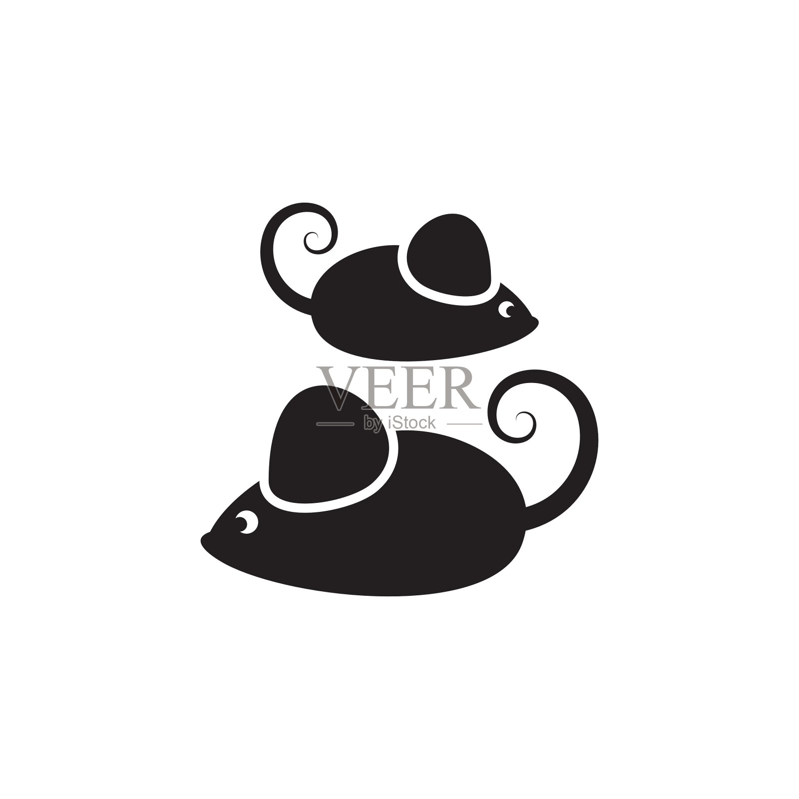 黑色的鼠标设计元素图片