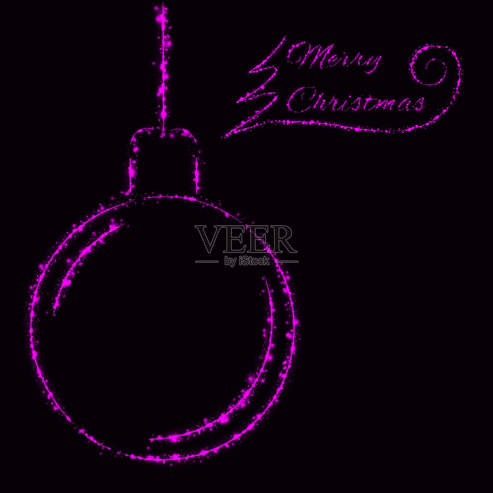 圣诞彩灯卡片设计模板素材