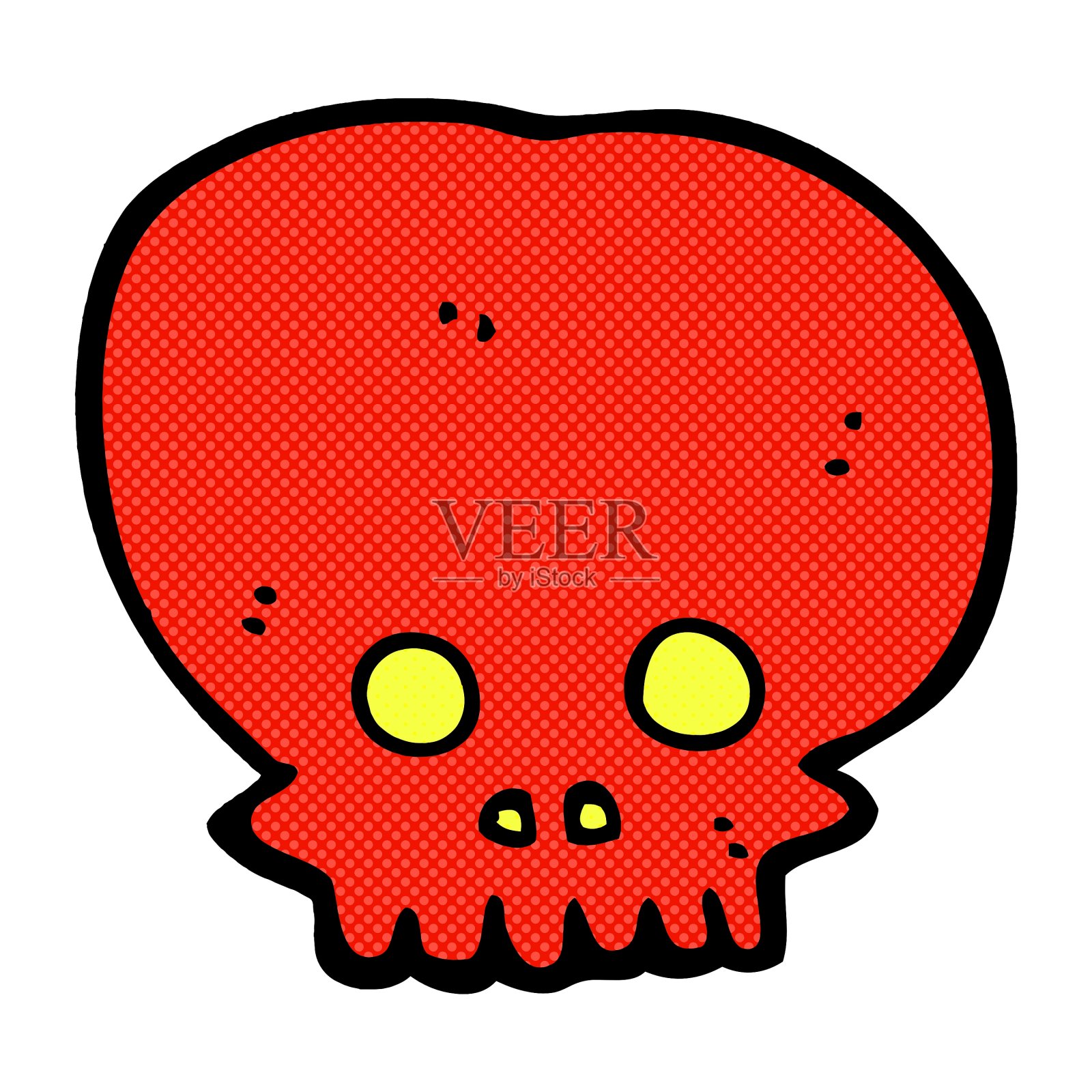 漫画中诡异的骷髅符号设计元素图片