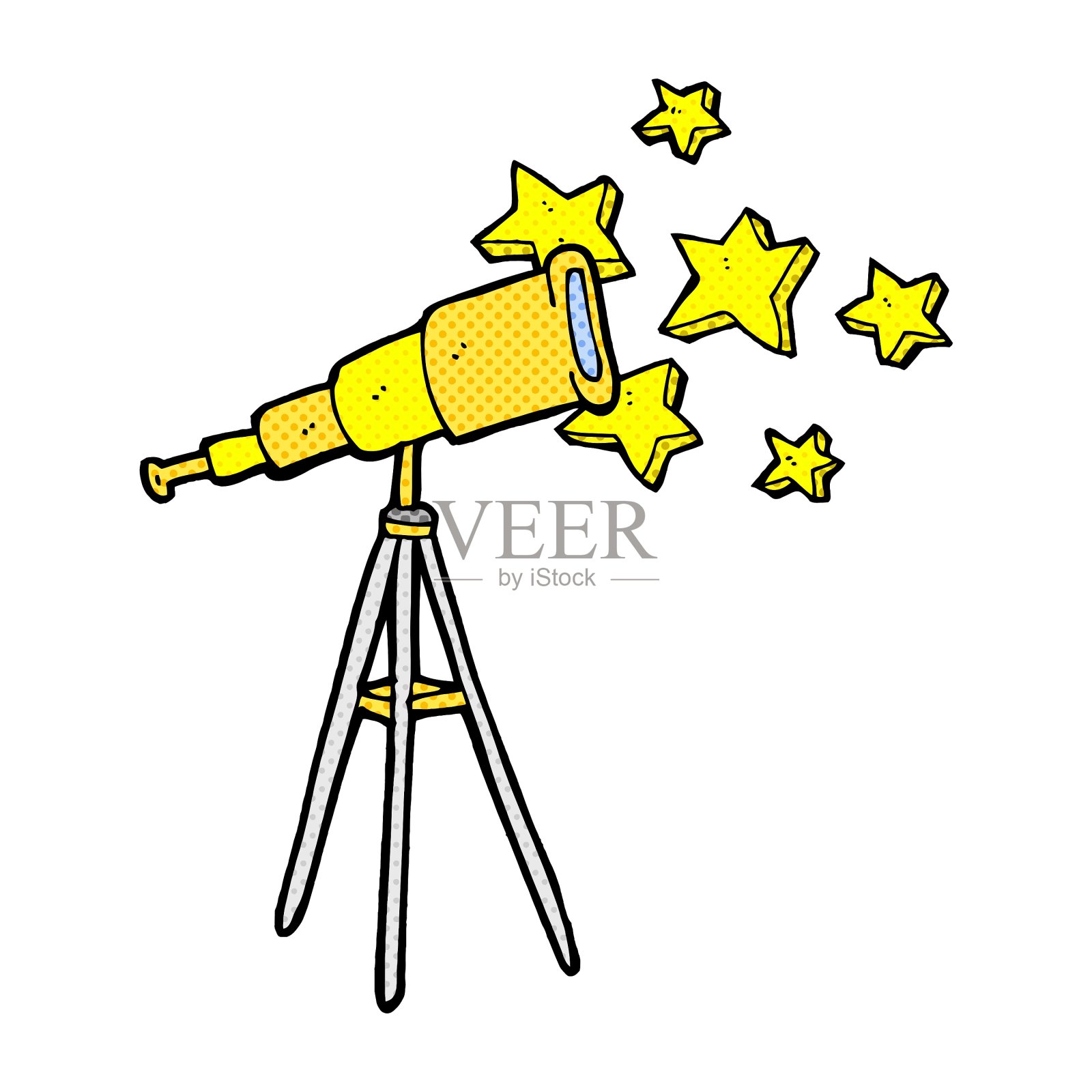 漫画卡通望远镜设计元素图片