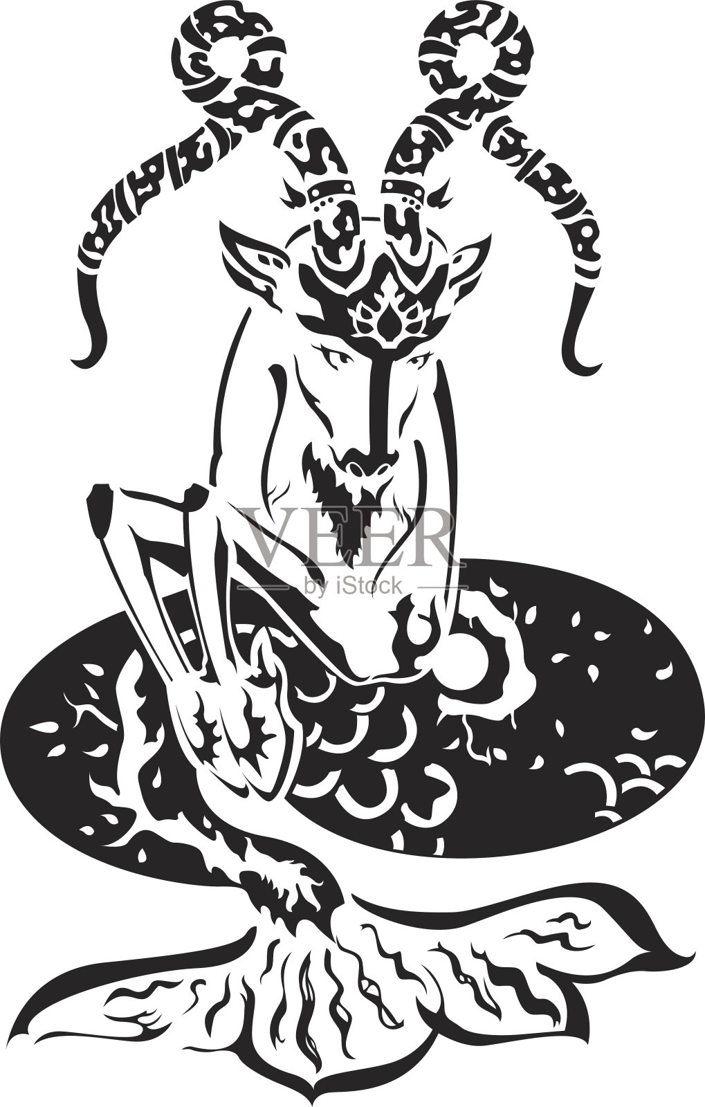 摩羯座设计元素图片