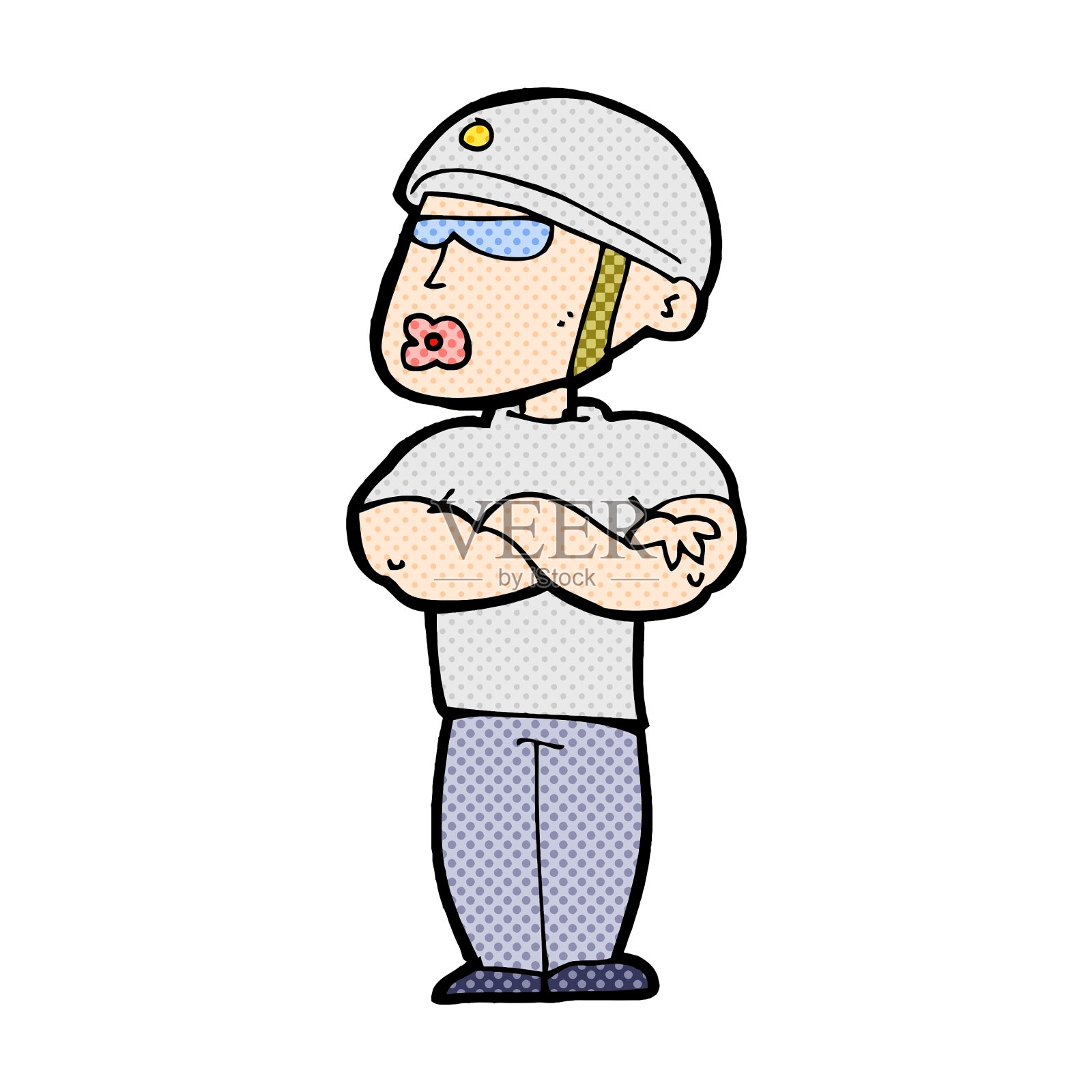 漫画保安设计元素图片