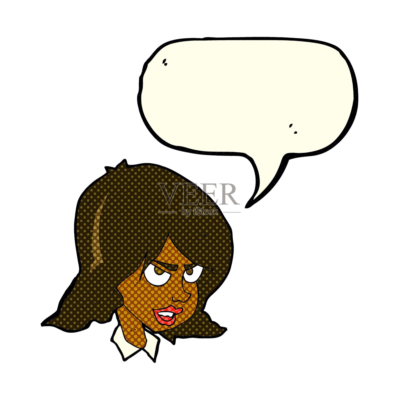 卡通惹恼了一个说话冒泡的女人设计元素图片