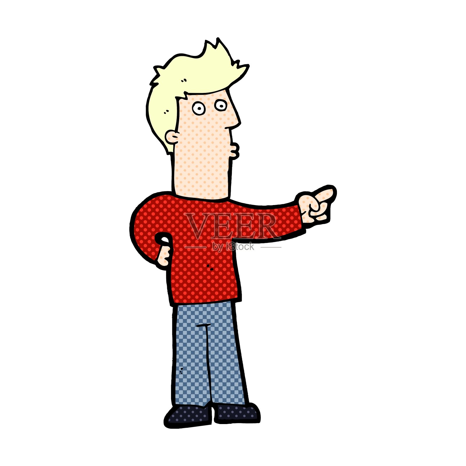 漫画人物的指向设计元素图片