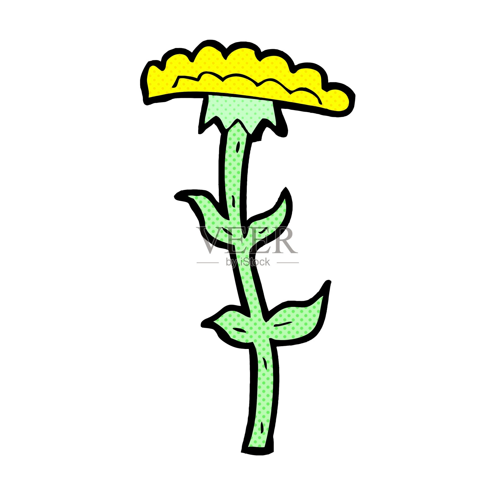 漫画卡通花设计元素图片