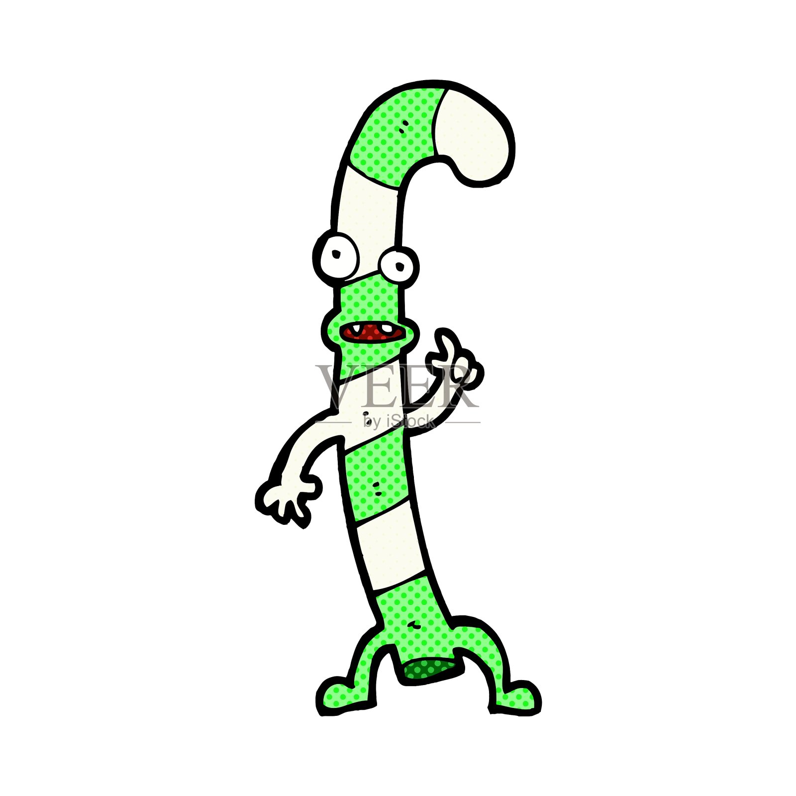 漫画卡通舞蹈圣诞糖果手杖设计元素图片