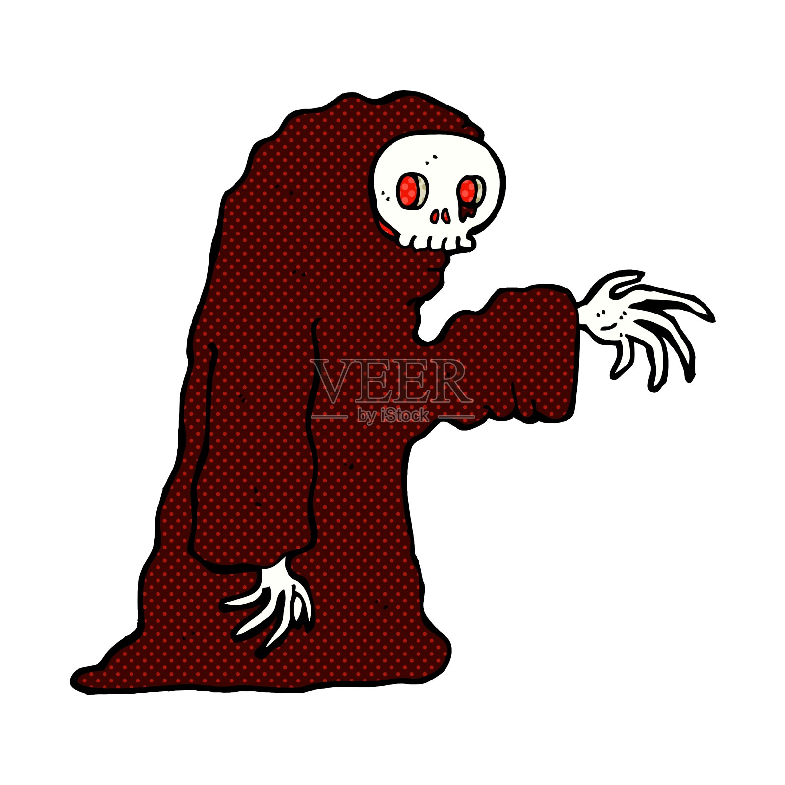 漫画卡通鬼鬼祟祟的万圣节服装设计元素图片