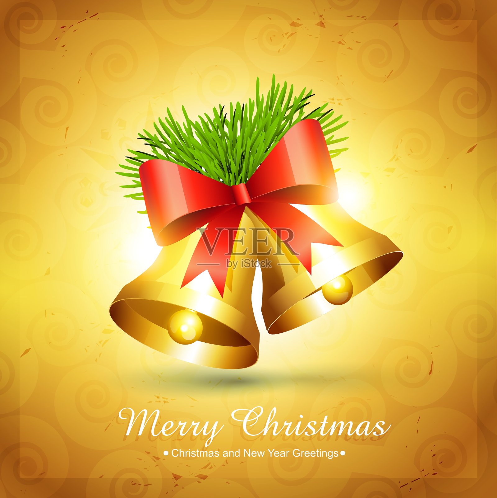 金色圣诞钟声设计设计模板素材