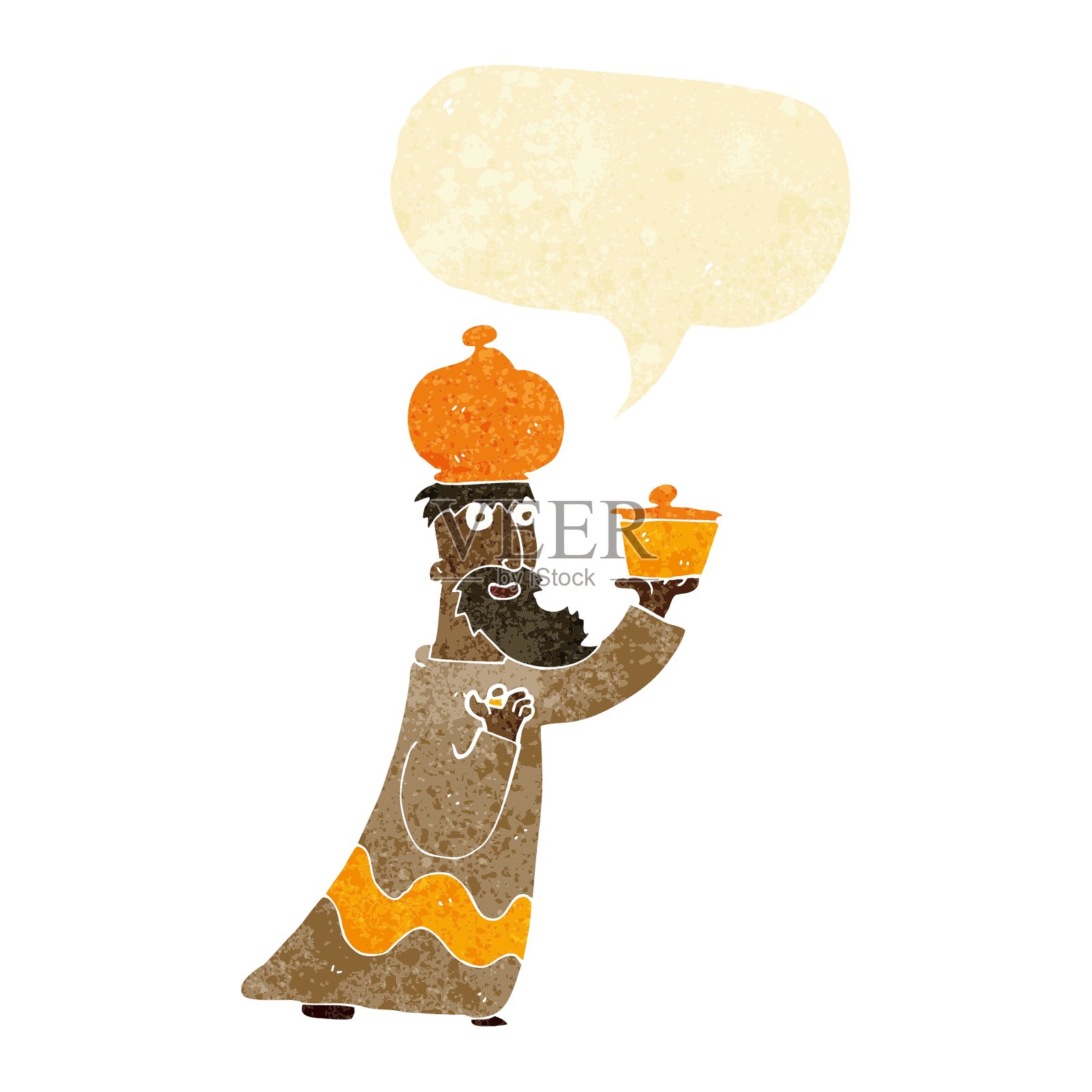 3、有智慧的三个人之一，说话冒泡设计元素图片