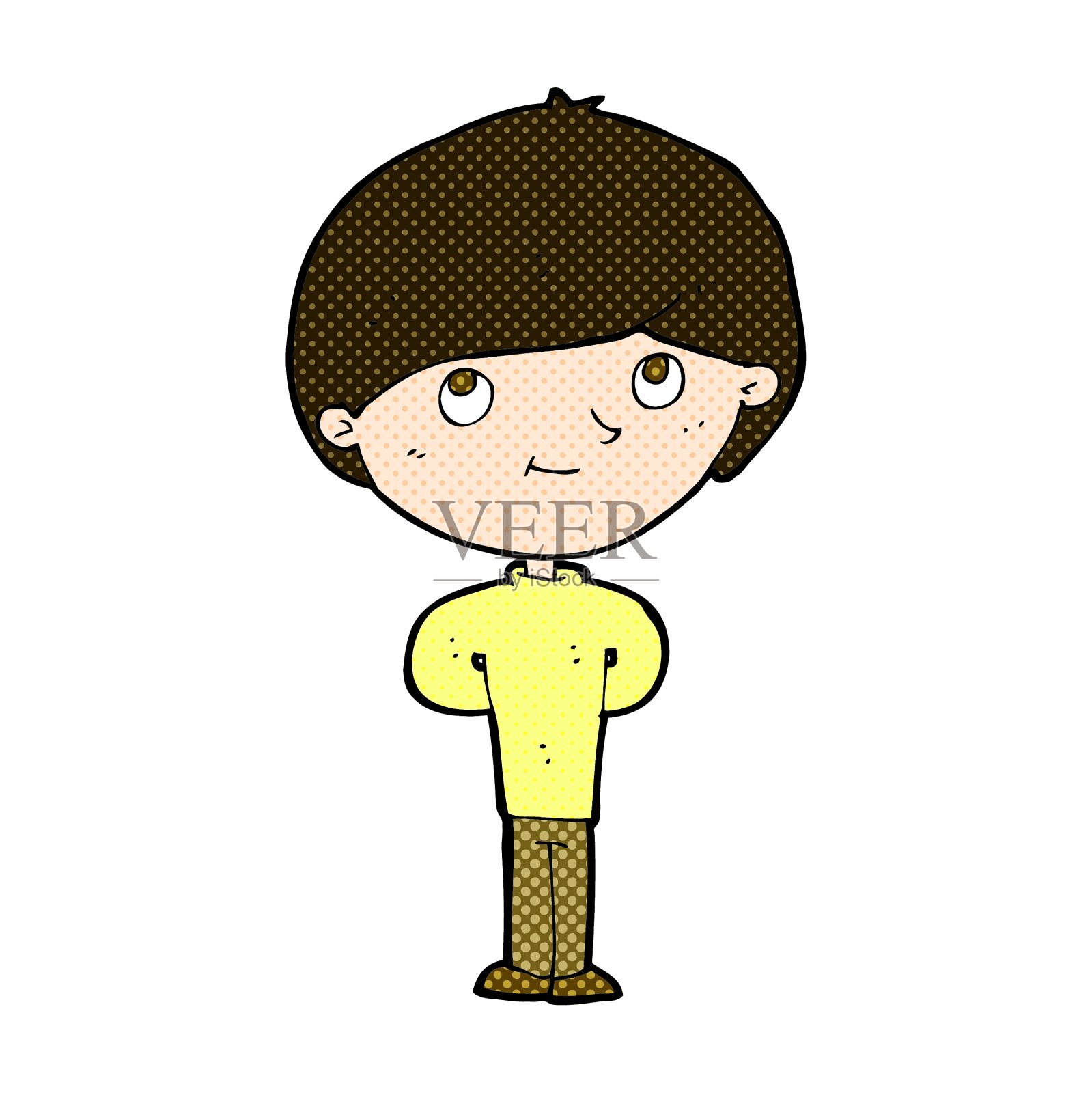 漫画卡通快乐男孩设计元素图片