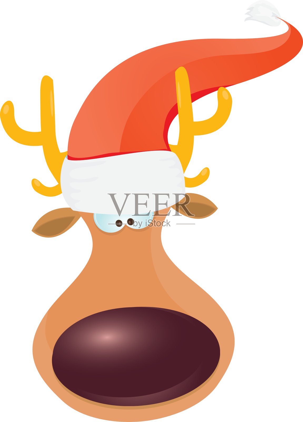 卡通圣诞驯鹿人物设计元素图片