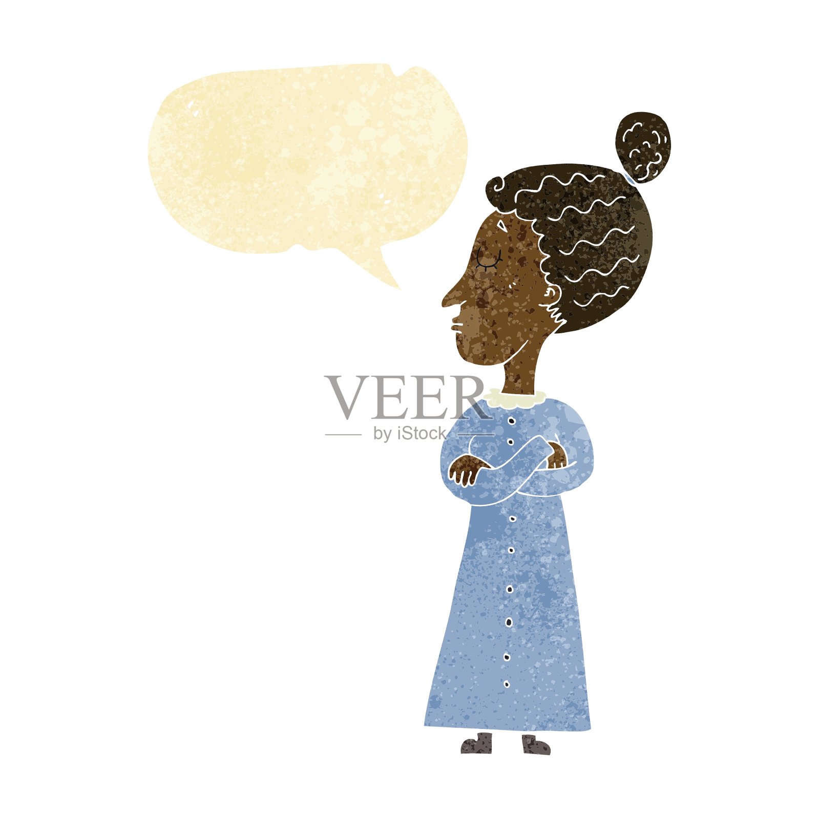 卡通严厉的维多利亚时代教师用言语设计元素图片