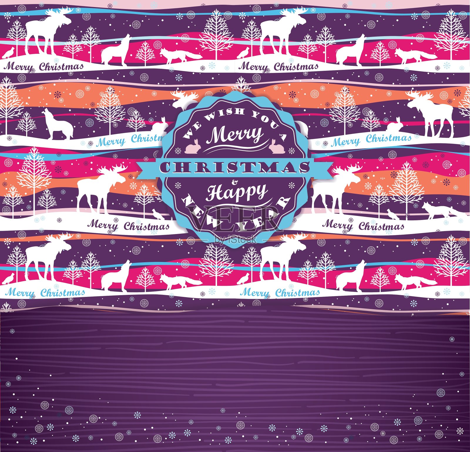 圣诞快乐的背景与排版设计模板素材