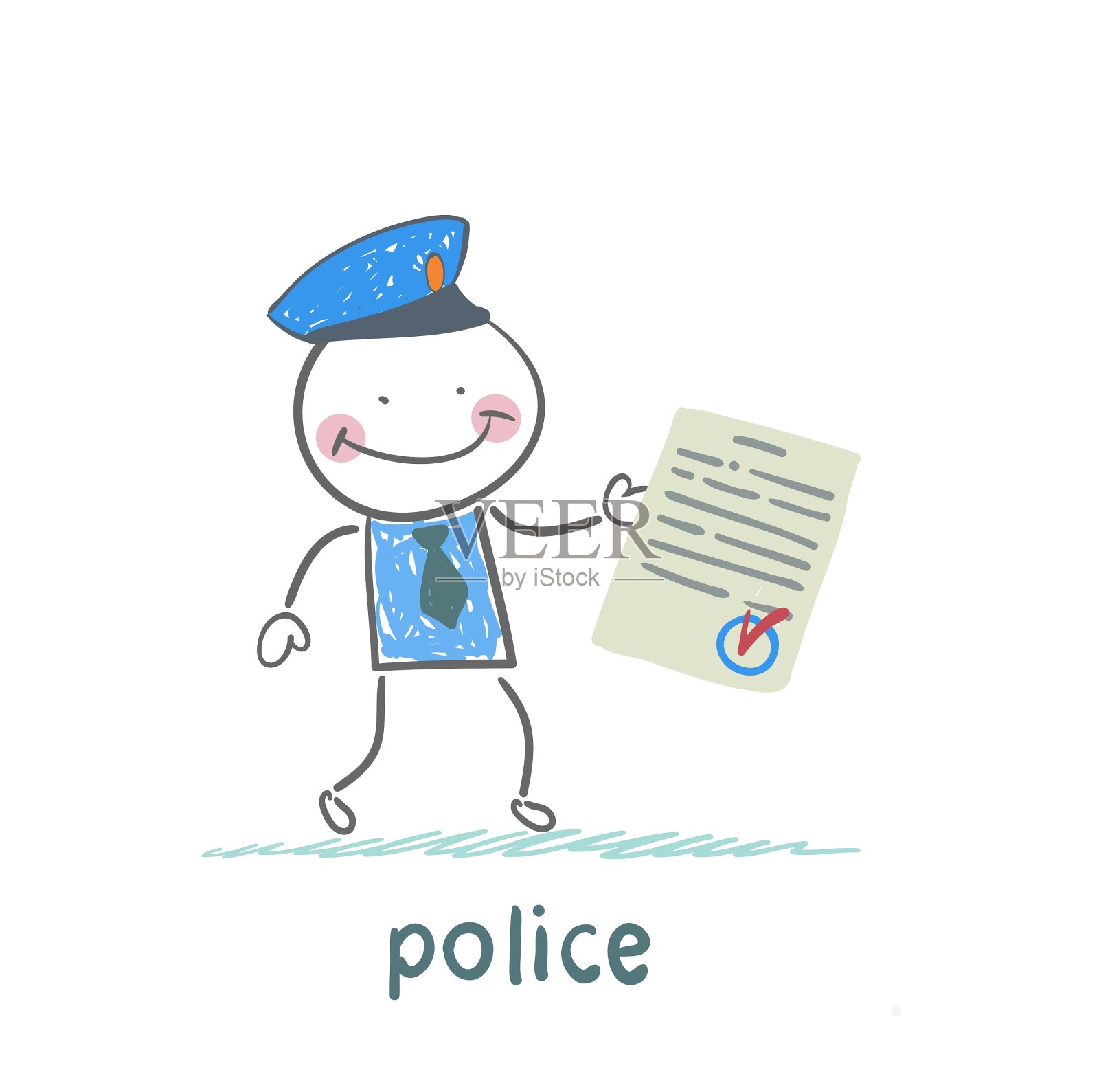 警方出示文件设计元素图片