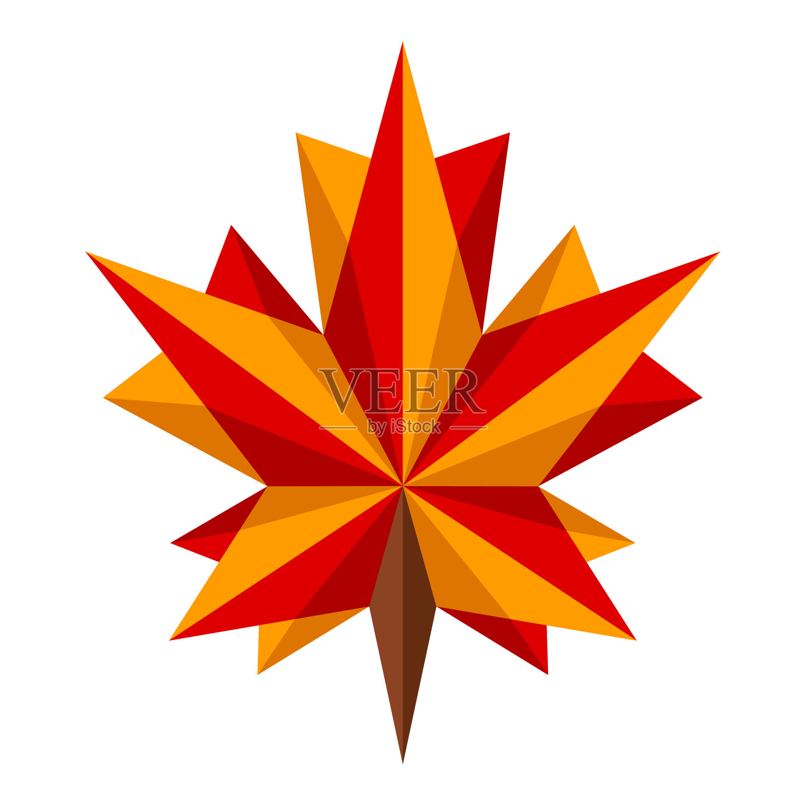 折纸枫叶设计元素图片