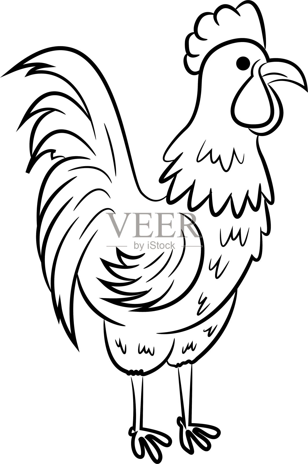 漂亮的公鸡设计元素图片