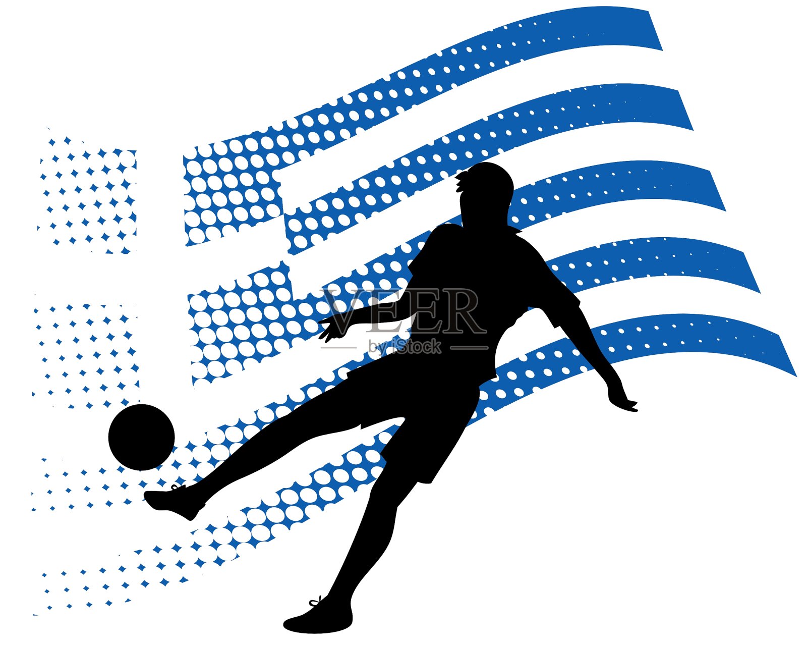 希腊足球运动员对抗国旗设计元素图片