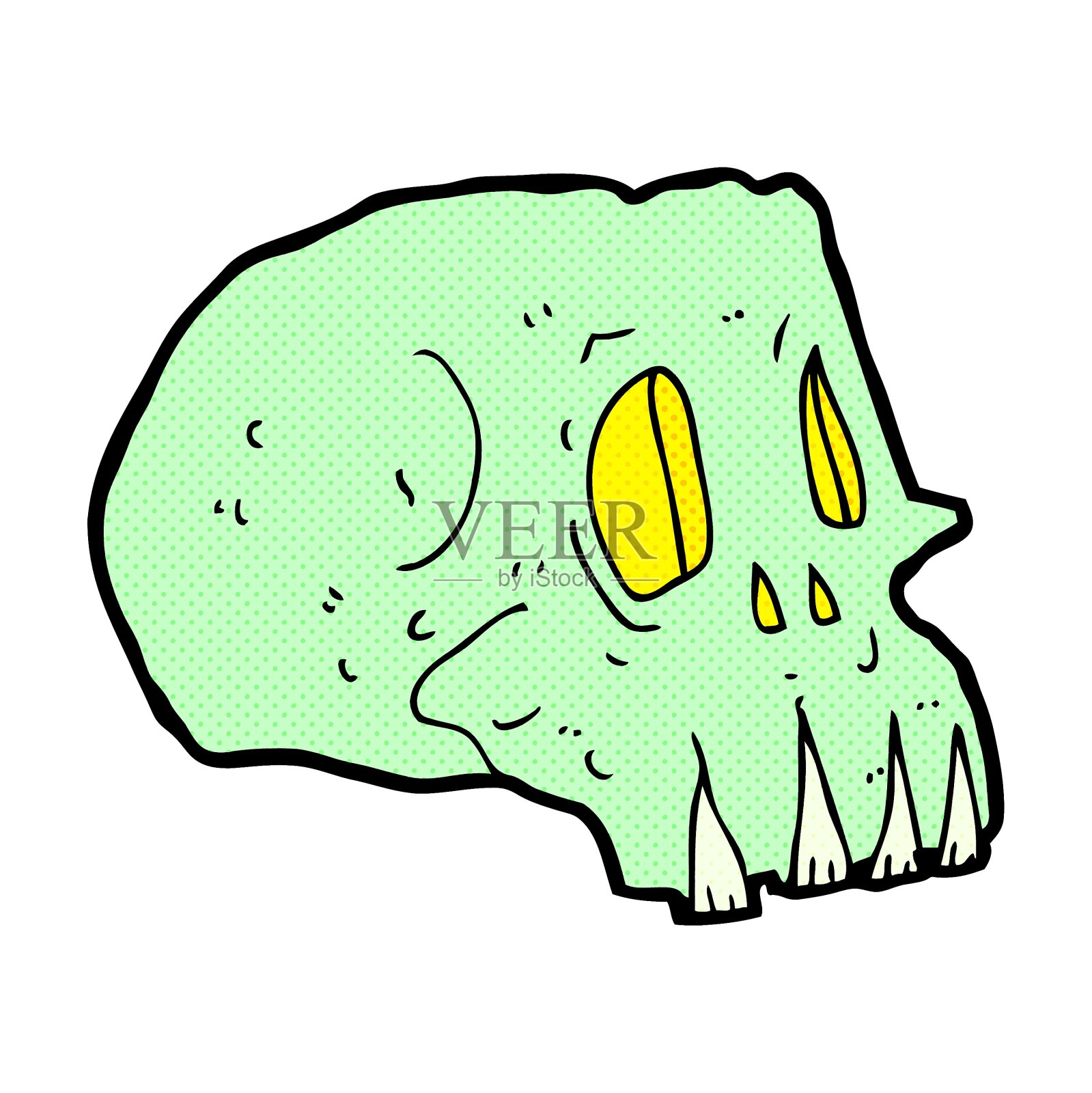 漫画，幽灵骷髅设计元素图片