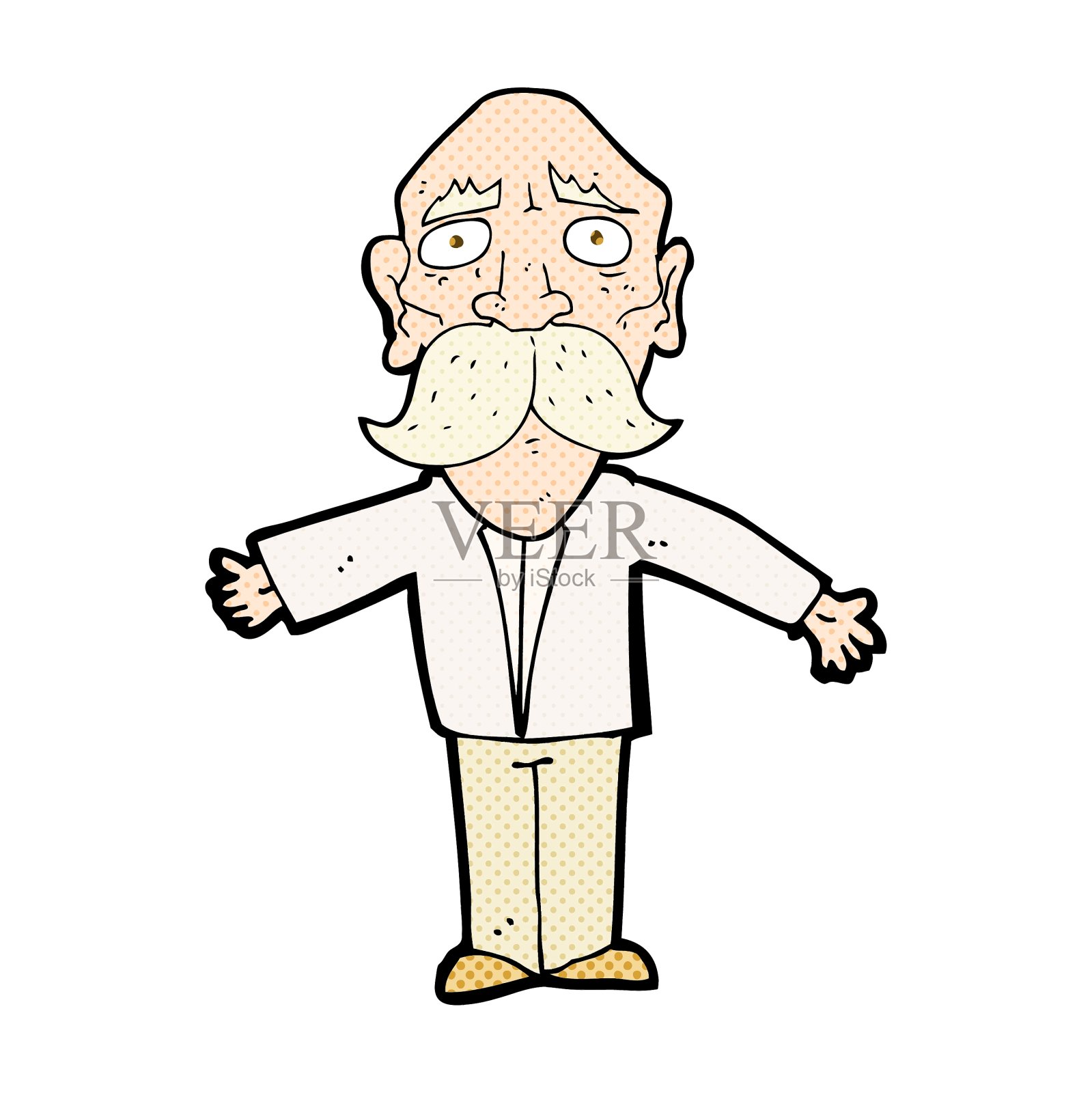 漫画使老人失望设计元素图片