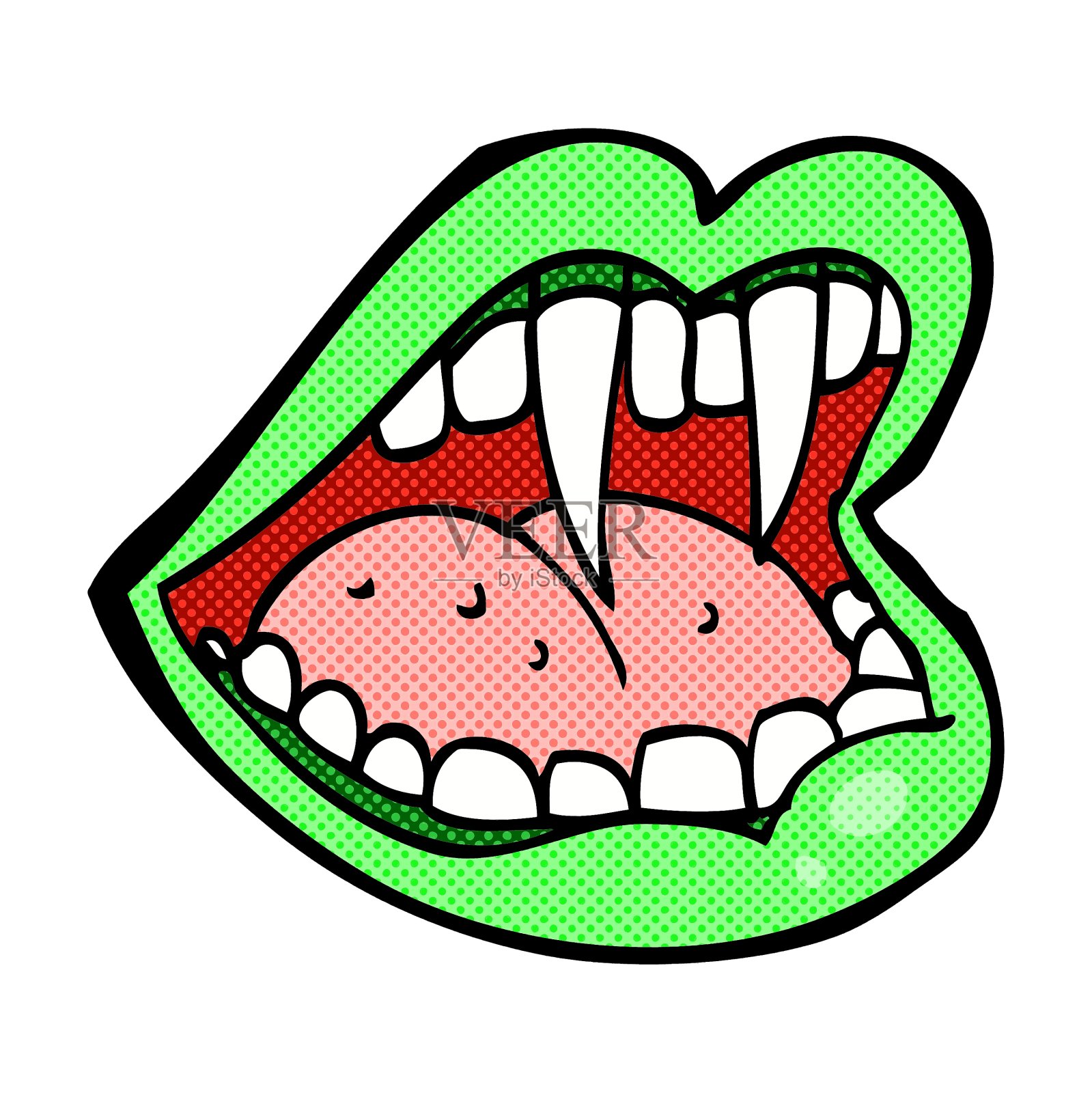 卡通吸血鬼的嘴设计元素图片