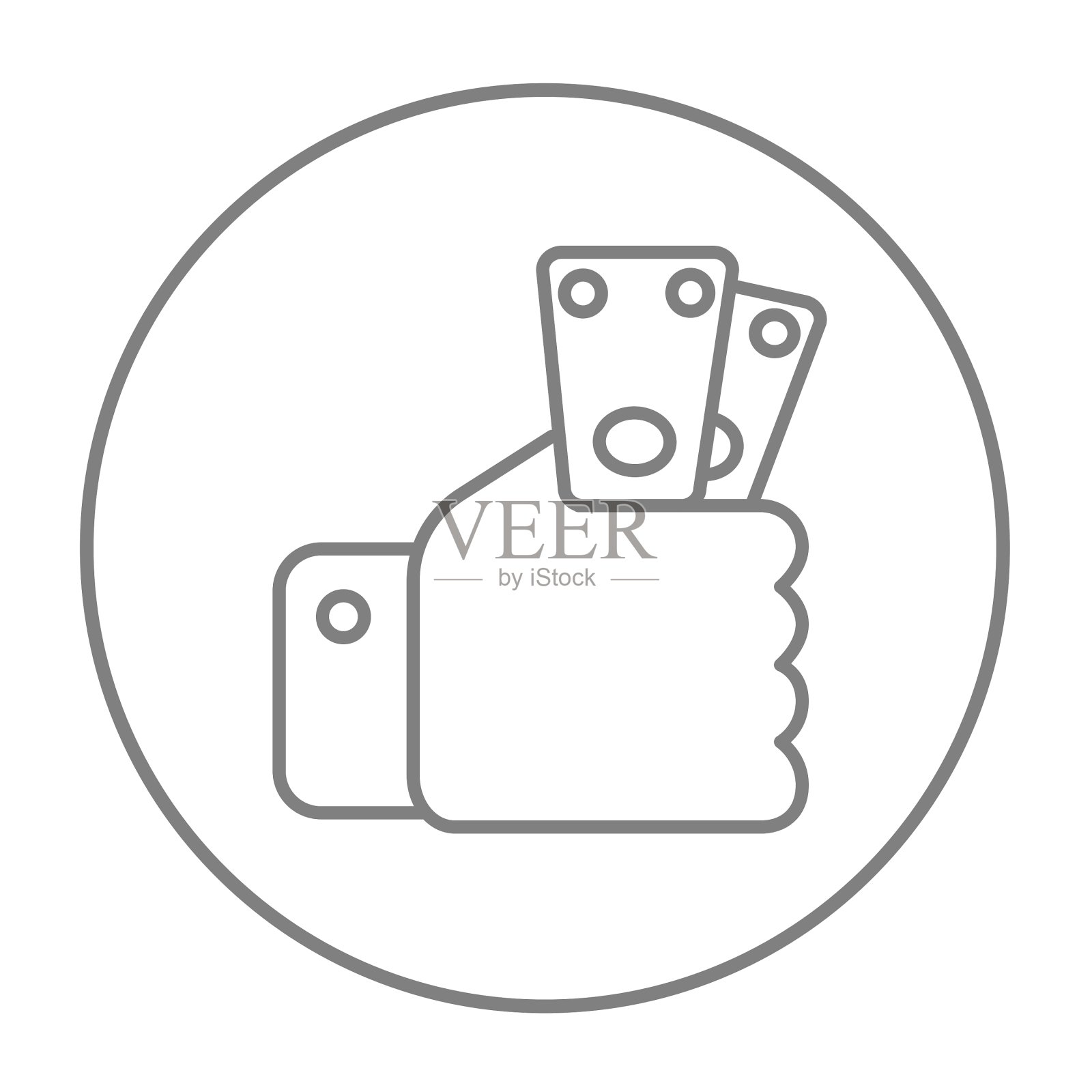 手握钱线的图标图标素材