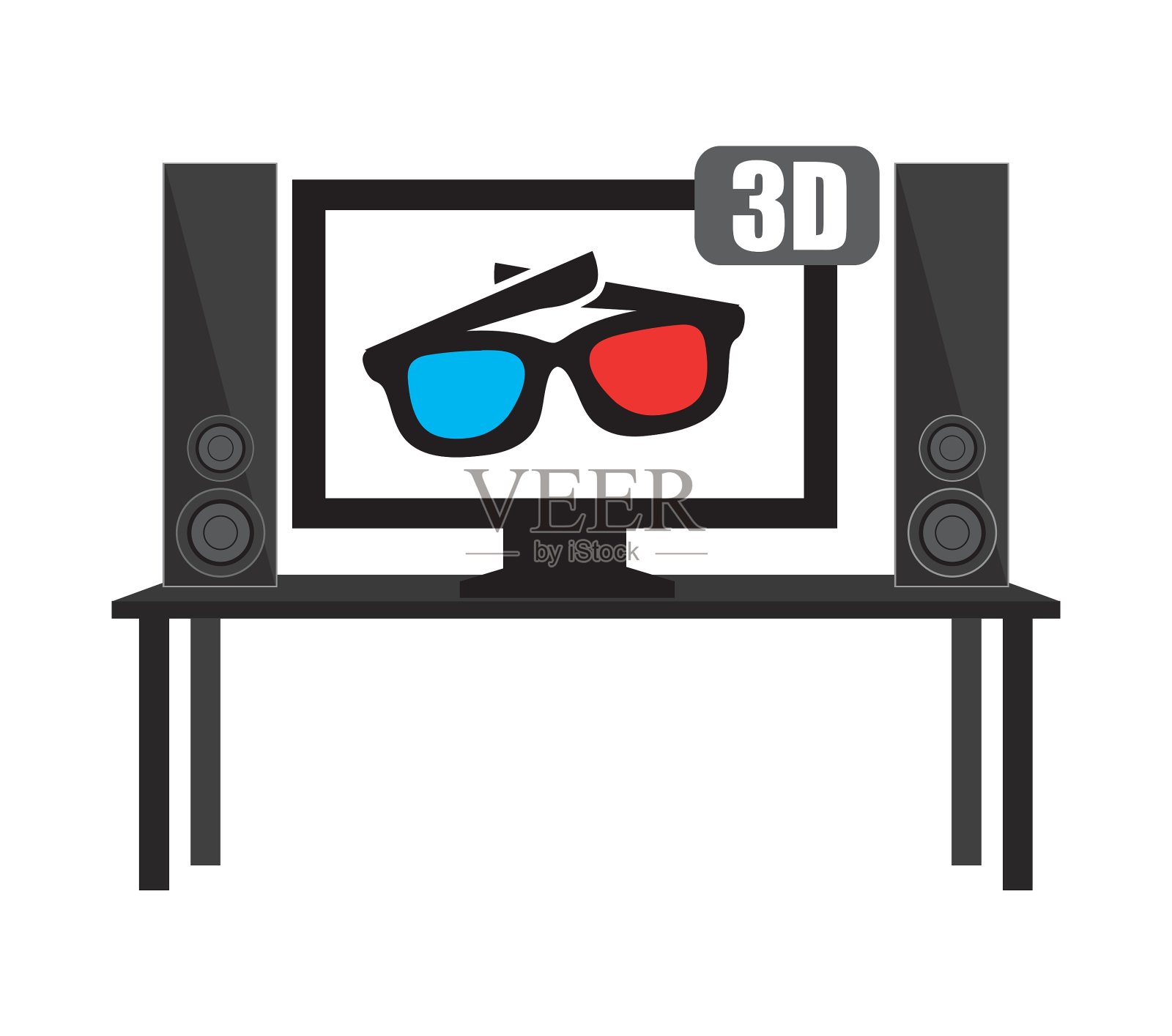 电视图标设计元素图片