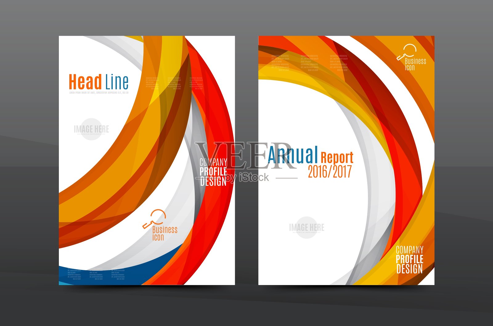 彩色波抽象背景设计模板素材