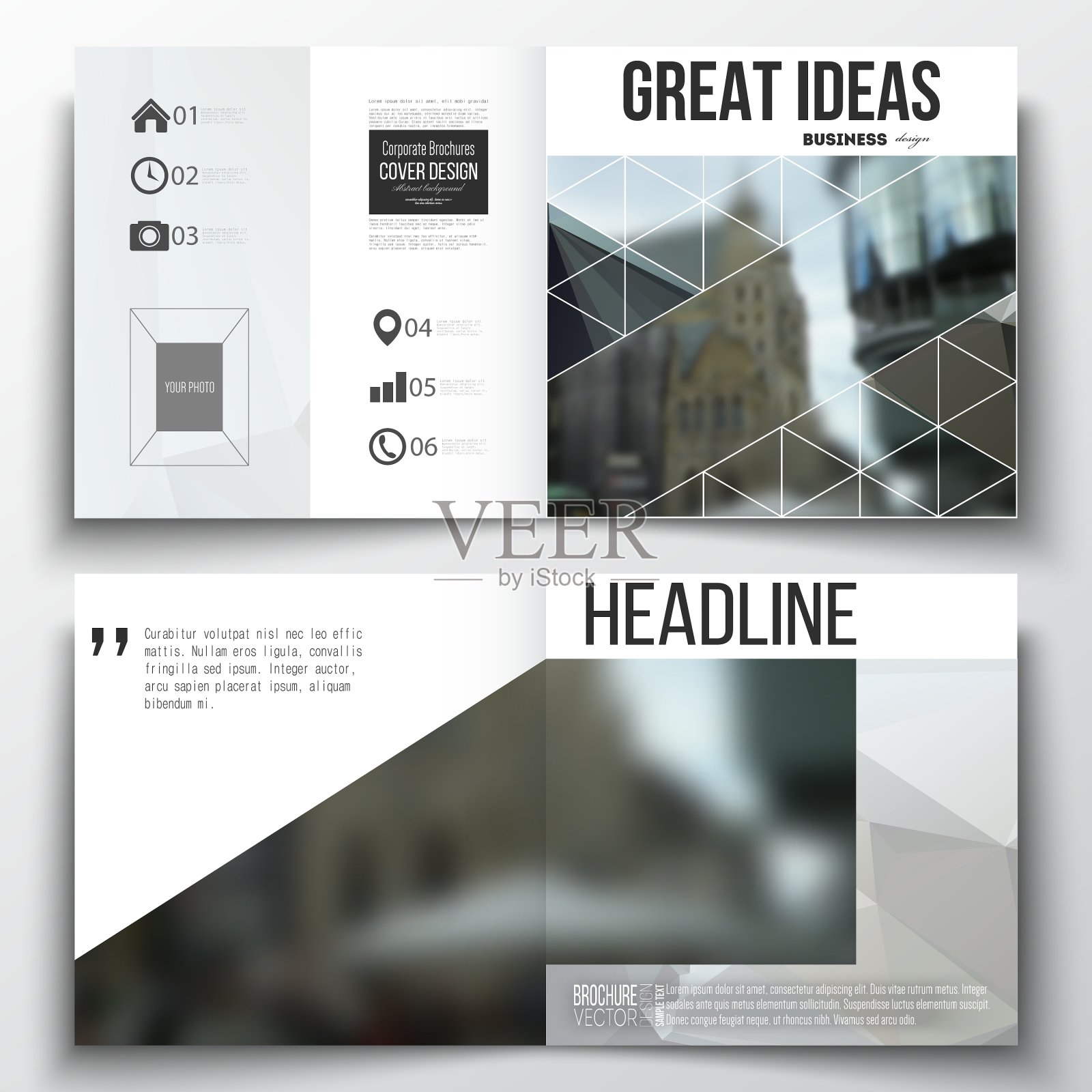 一套年度报表业务模板设计模板素材