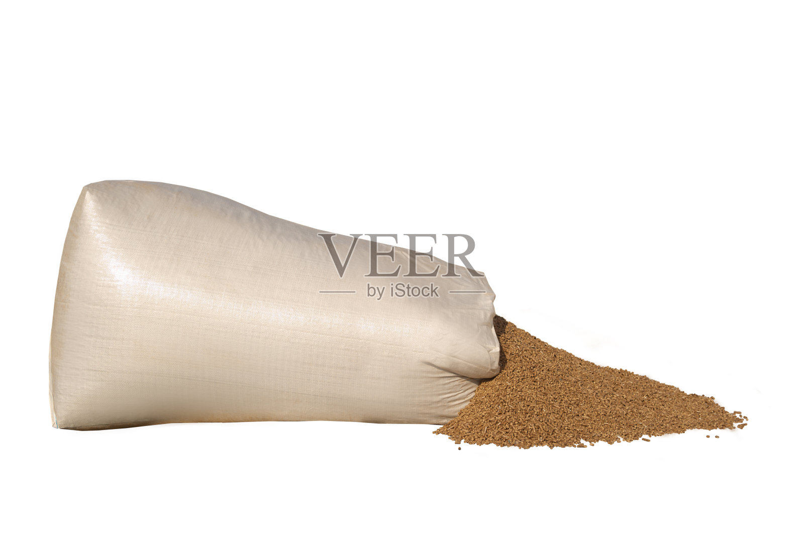 一袋孤立的白色小球照片摄影图片