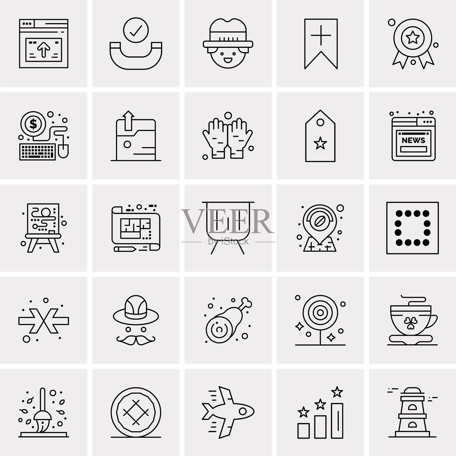 设置25个通用业务图标图标素材