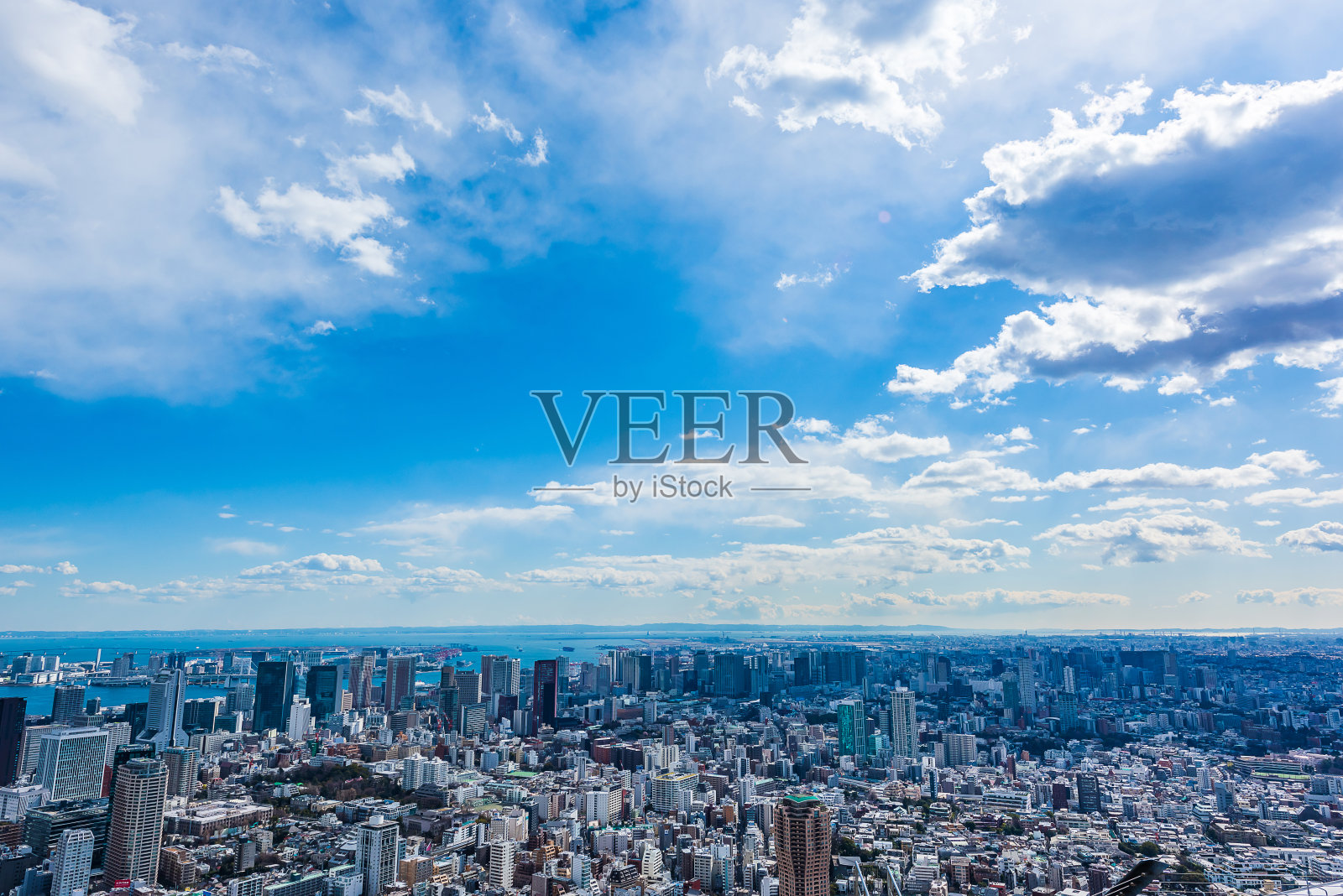 东京城市天际线，日本。照片摄影图片