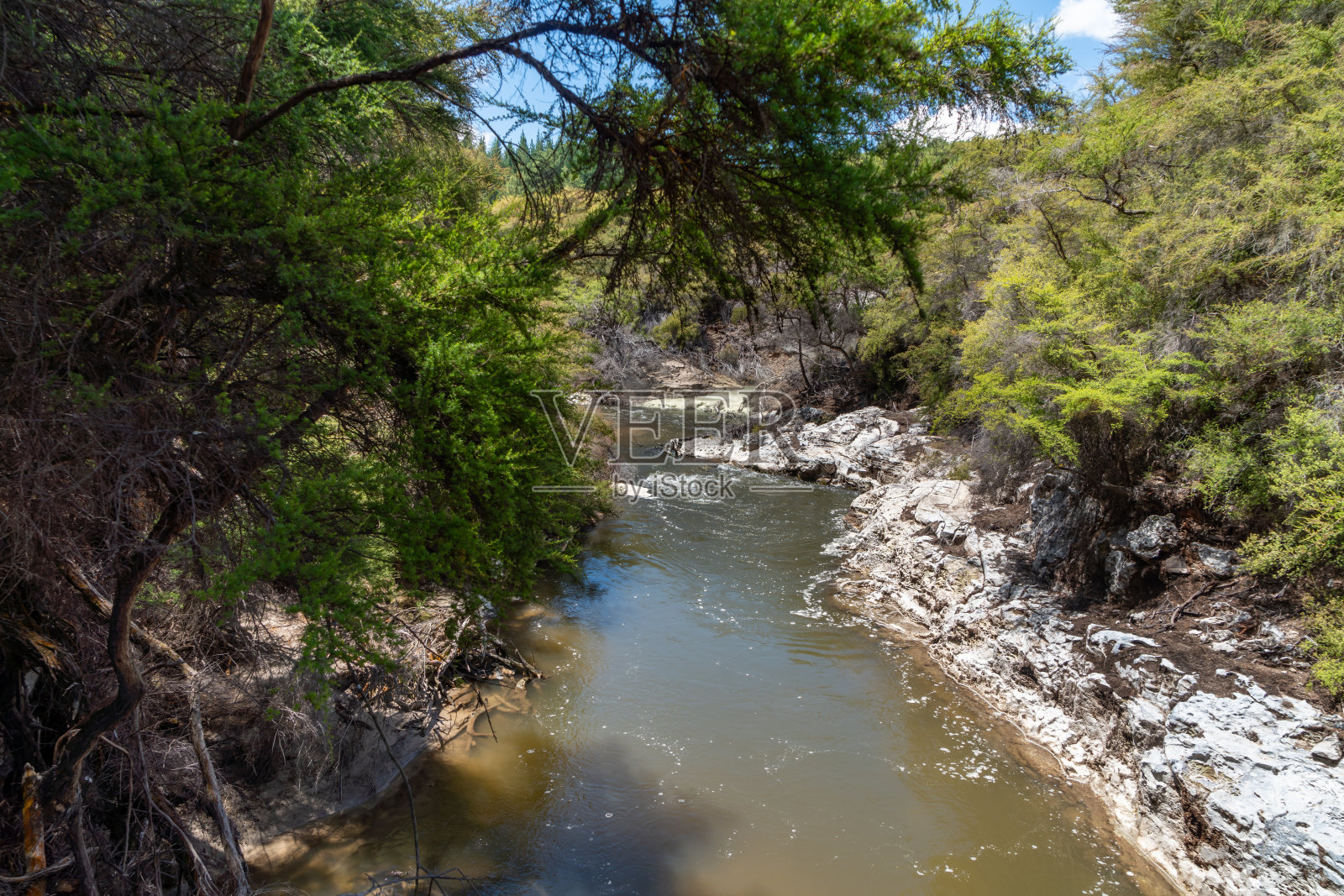waio - tapu公园，罗托鲁瓦，新西兰照片摄影图片