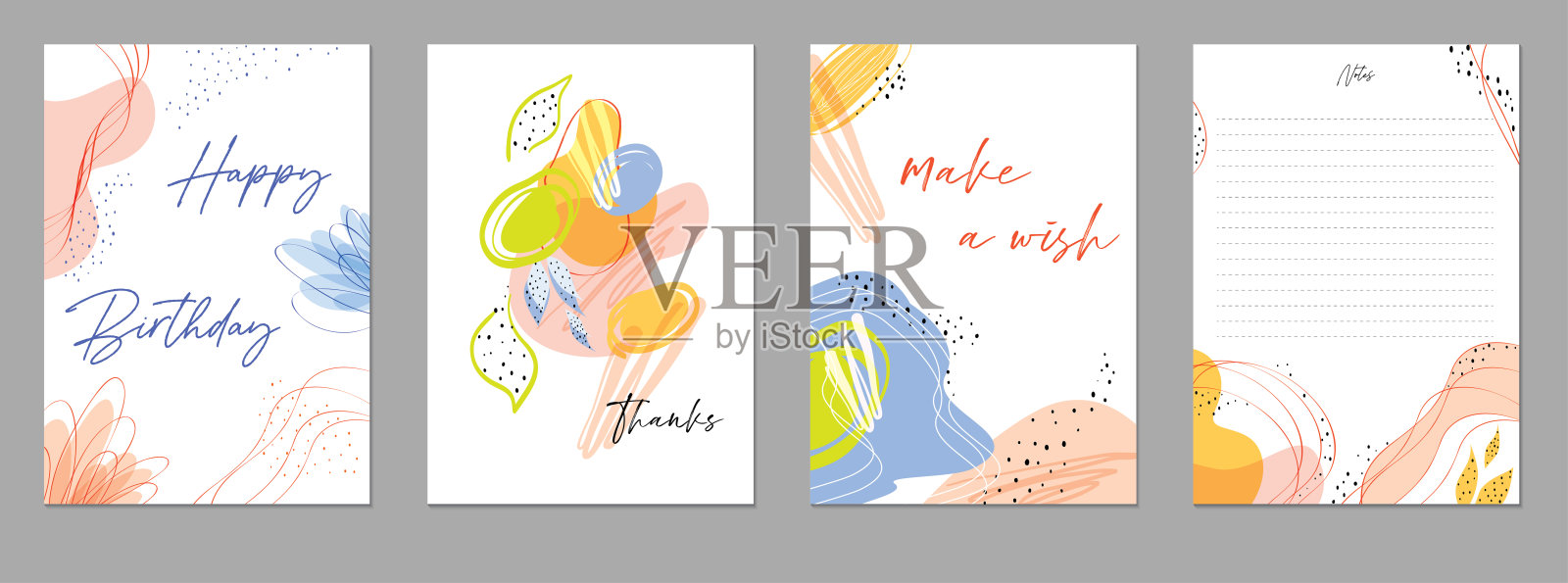 一套抽象的创作普遍的艺术模板。设计模板素材