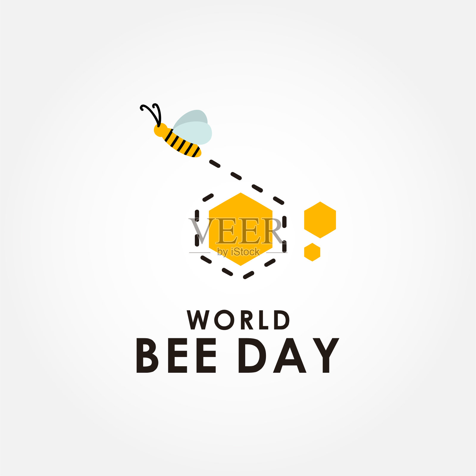 庆祝时刻的世界蜜蜂日矢量设计插图设计元素图片