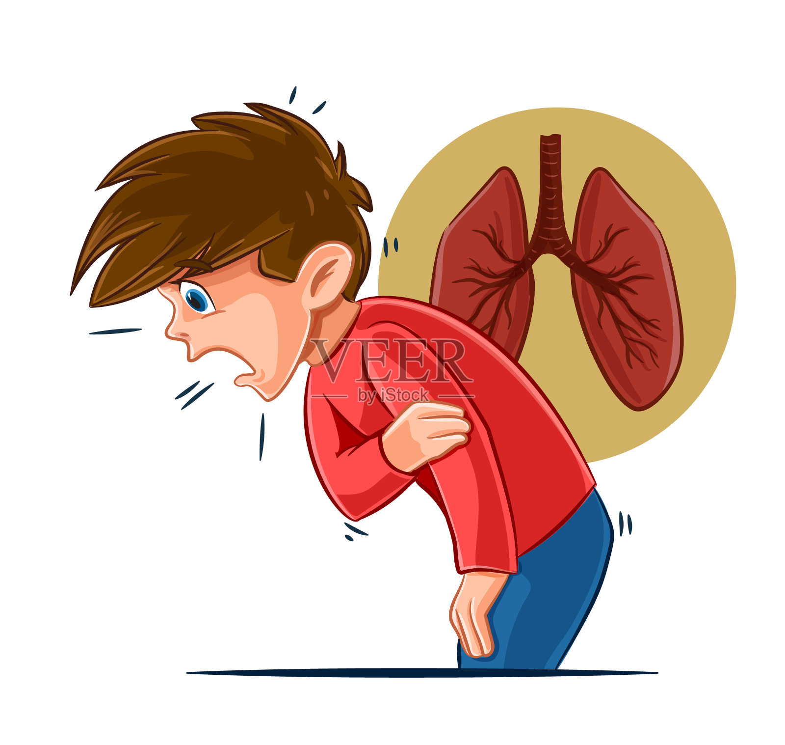 冠状病毒感染的预防和症状说明横幅插画图片素材