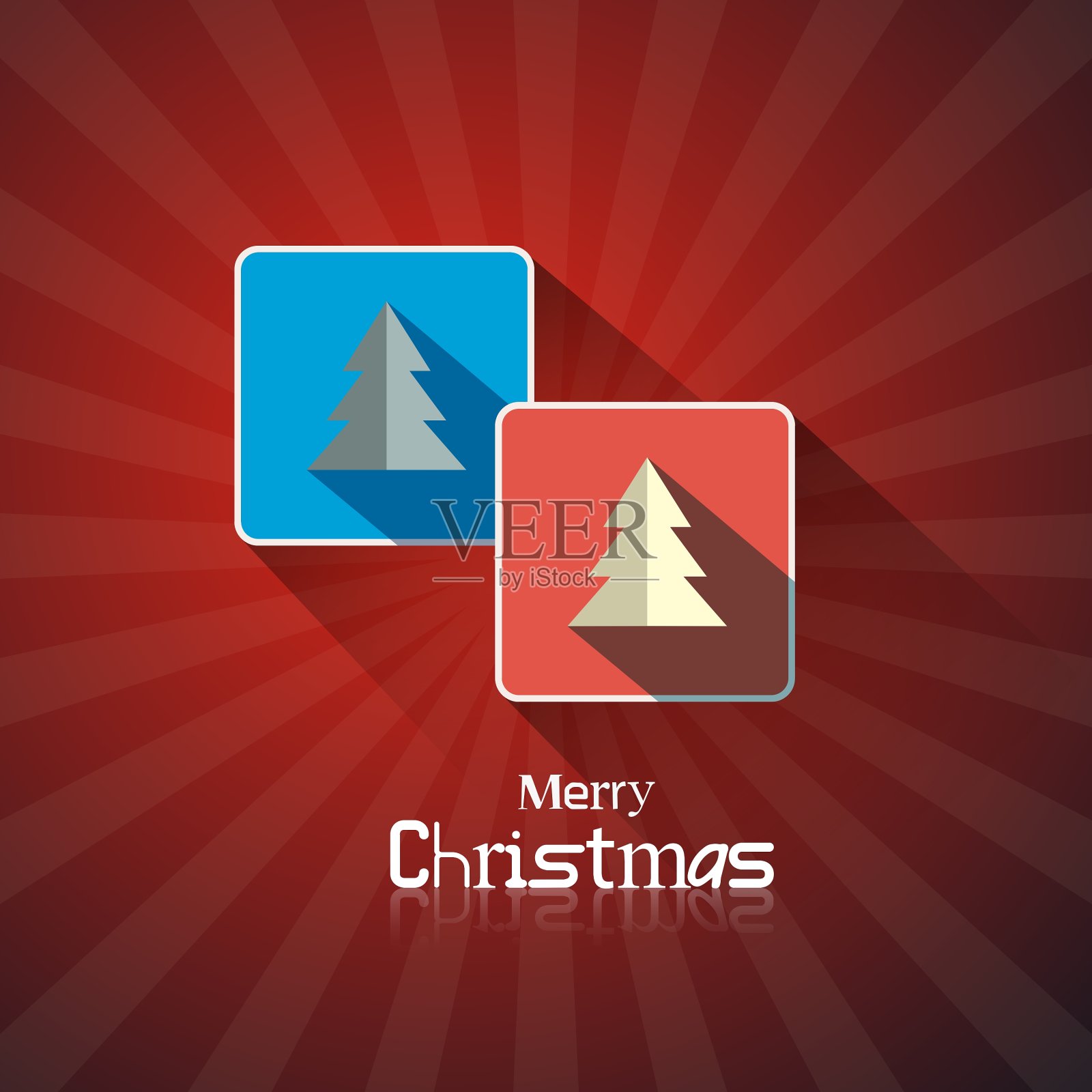 复古抽象圣诞快乐背景插画图片素材