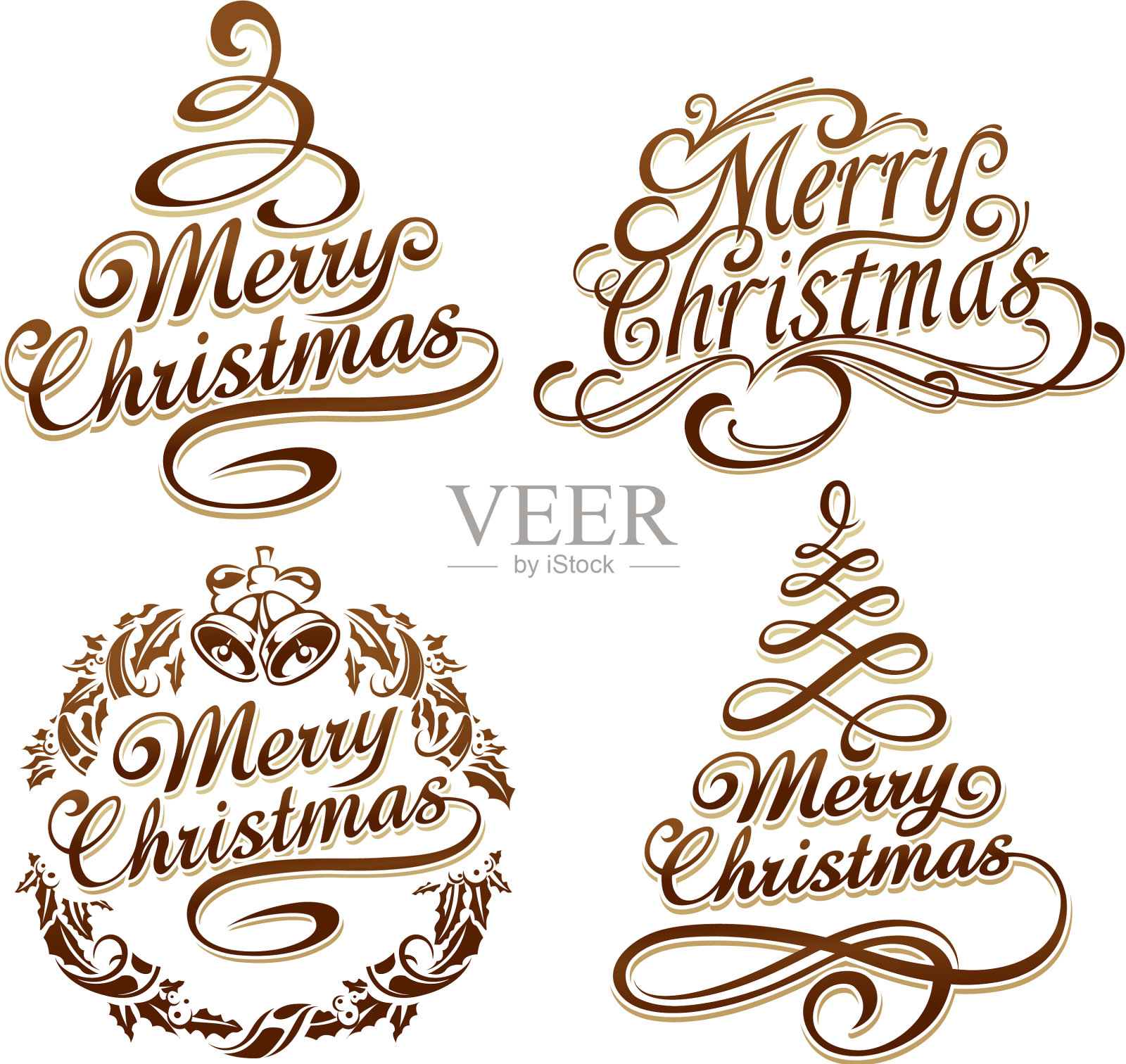 圣诞节字体设置插画图片素材