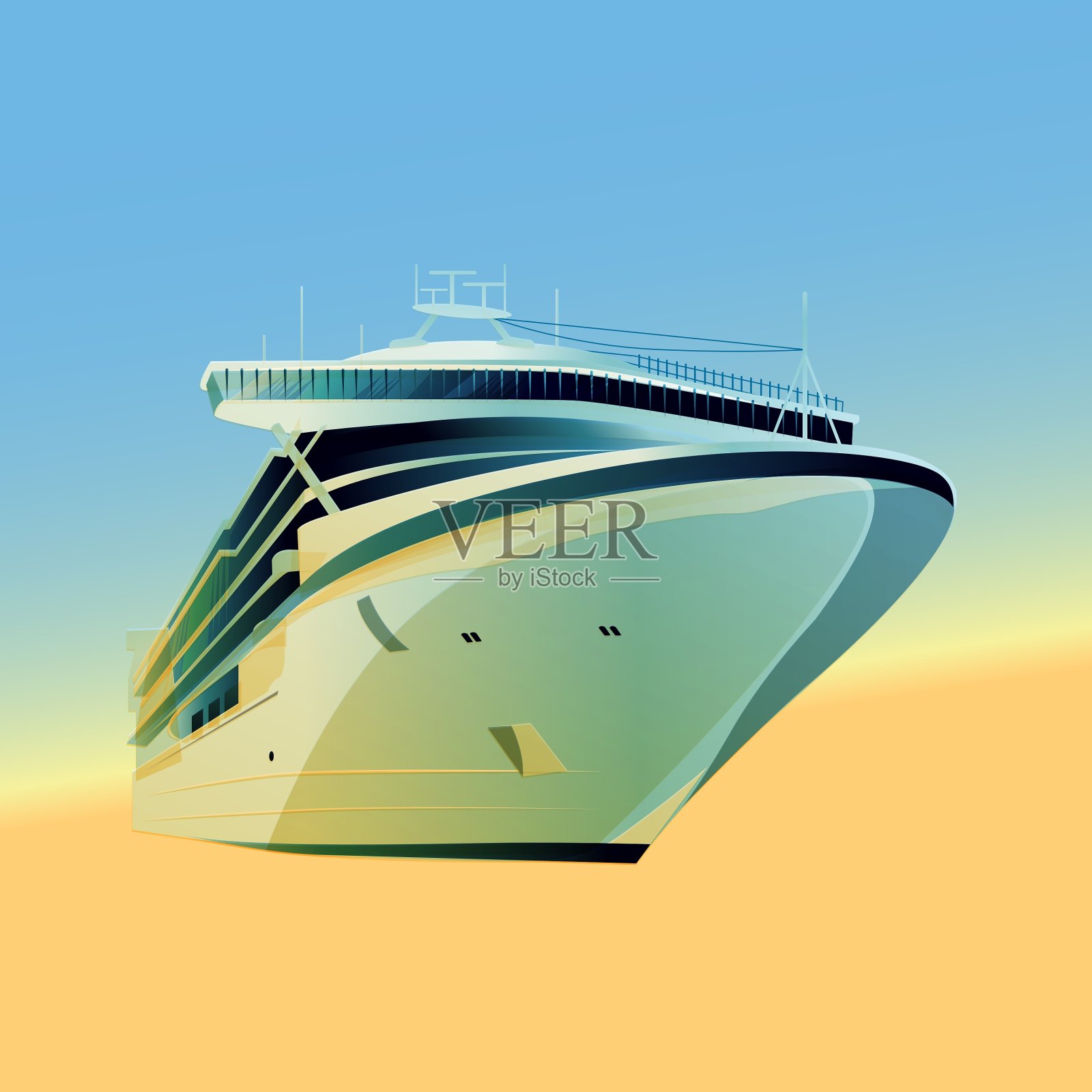 远洋班轮插画图片素材
