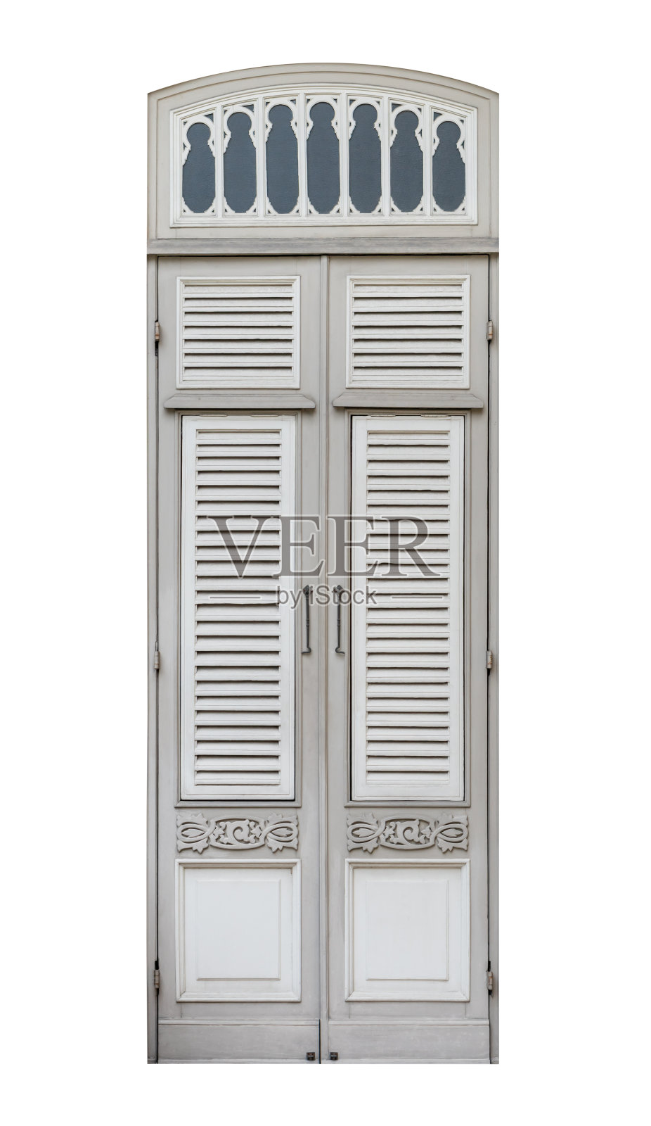 写实古典风格的木门框架照片摄影图片