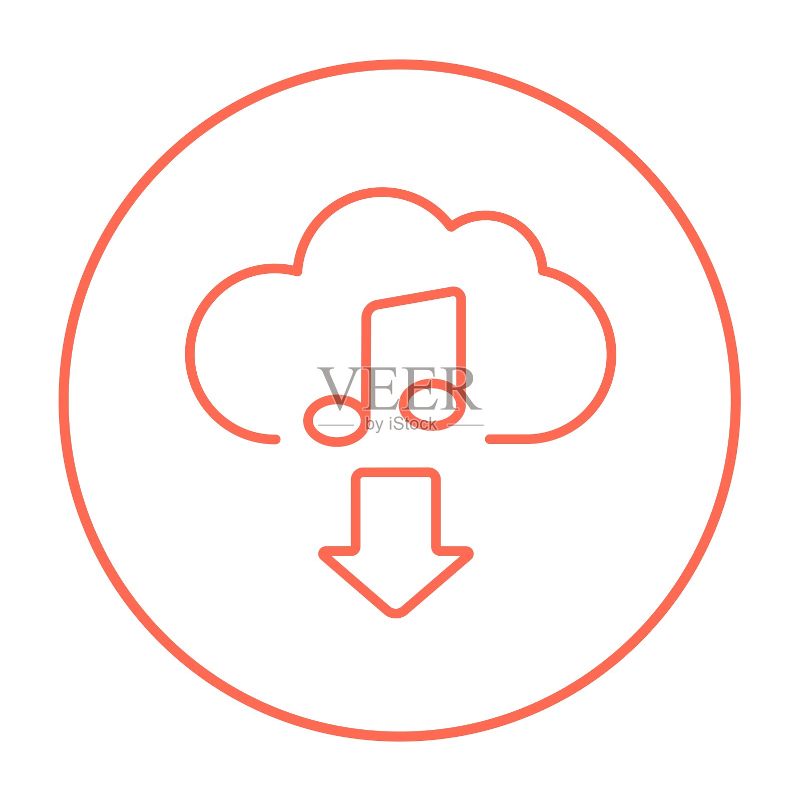 下载音乐线图标图标素材