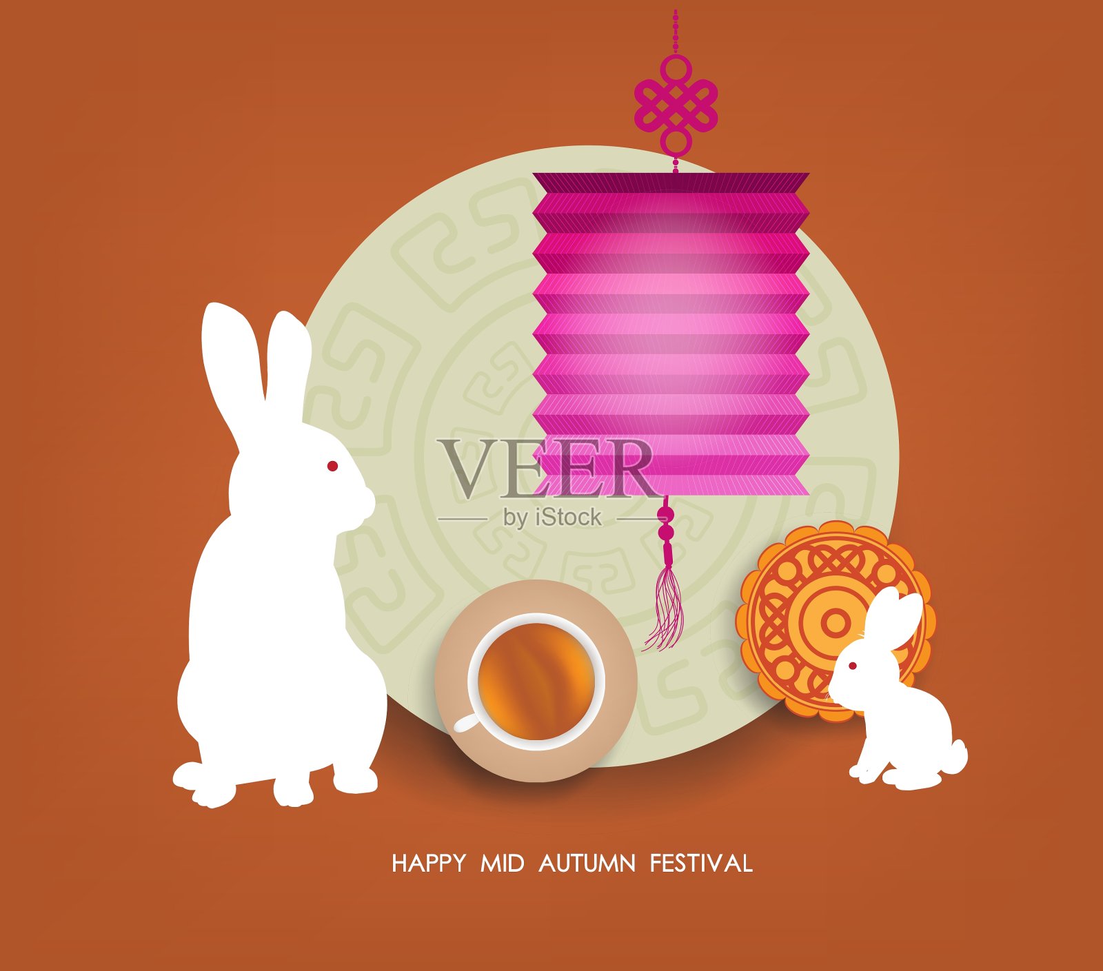 中秋的背景与月亮设计模板素材